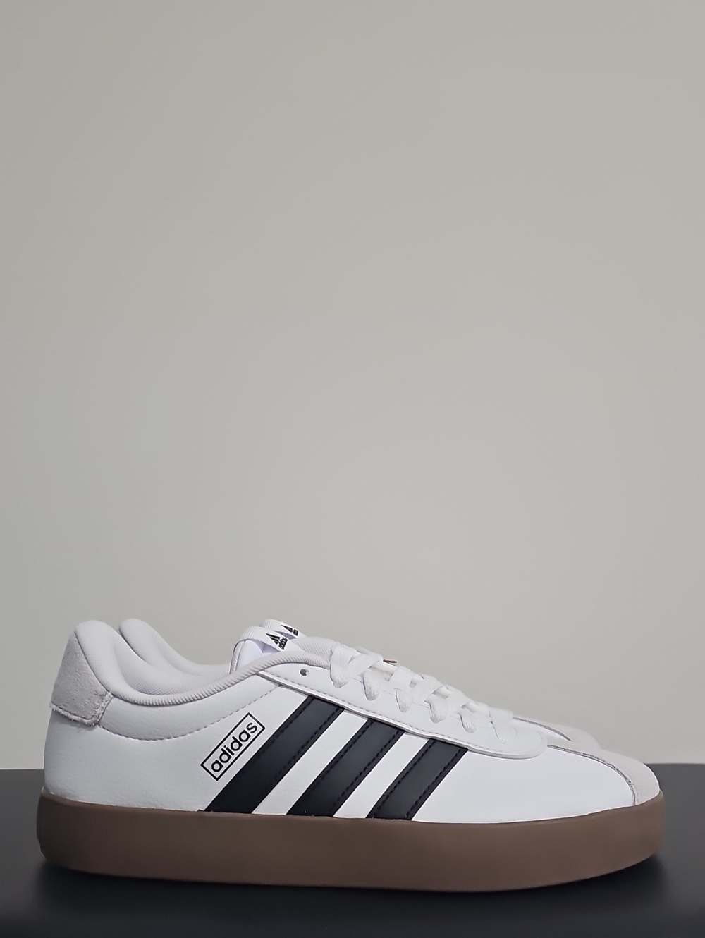 Brand New Adidas VL Court 3.0 Black White Gum Size Women's 8 Sku ID8797